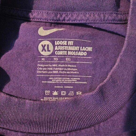 Nike Men's Purple T-shirt Super Sub Loose Fit XL - Picture 4 of 5
